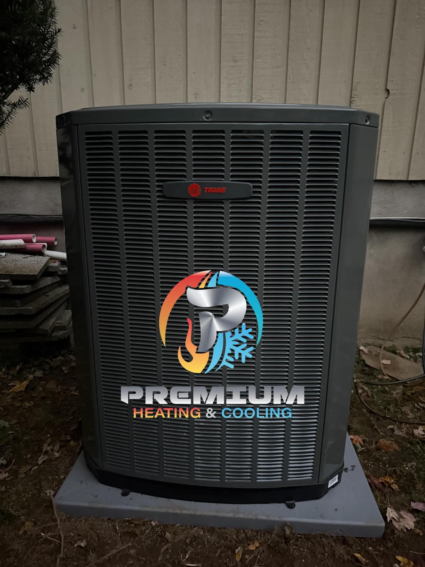 Trane condenser outdoor unit installation